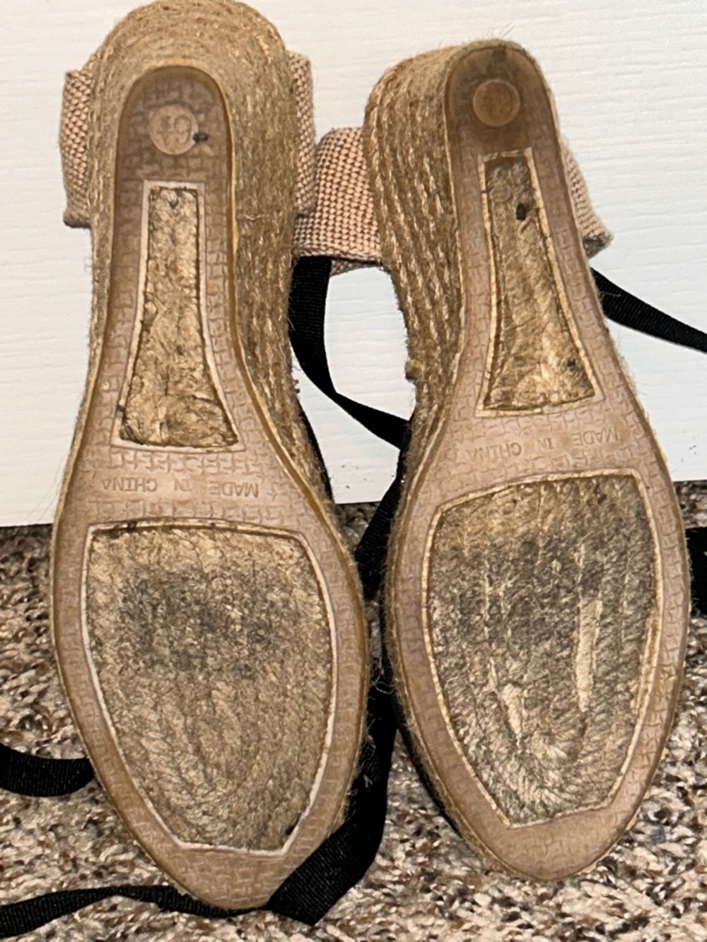 Montego Bay Club Black Sequin Ankle-Tie Wedge Espadrilles - Picture 8 of 10